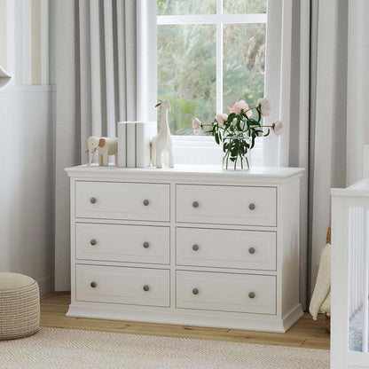 Davinci Signature 6-Drawer Double Dresser in White