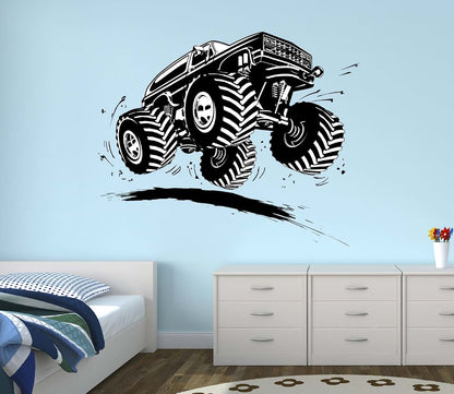 West Mountain Monster Truck Wall Decal Nursery Art Kids Bedroom Decor