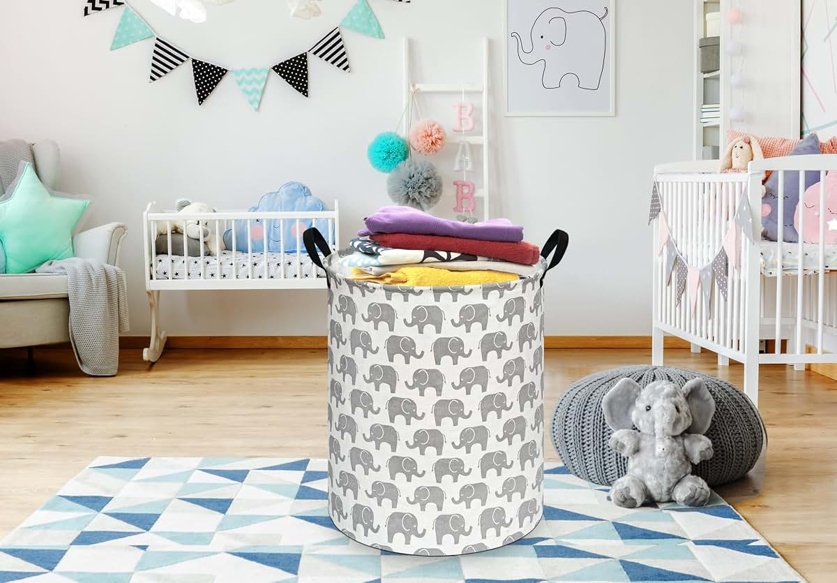 ACMUUNI Collapsible Kids Laundry Hamper Storage Organizer Bin
