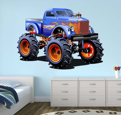 Super Monster Truck Wall Decal Sticker for Kids Nursery Art