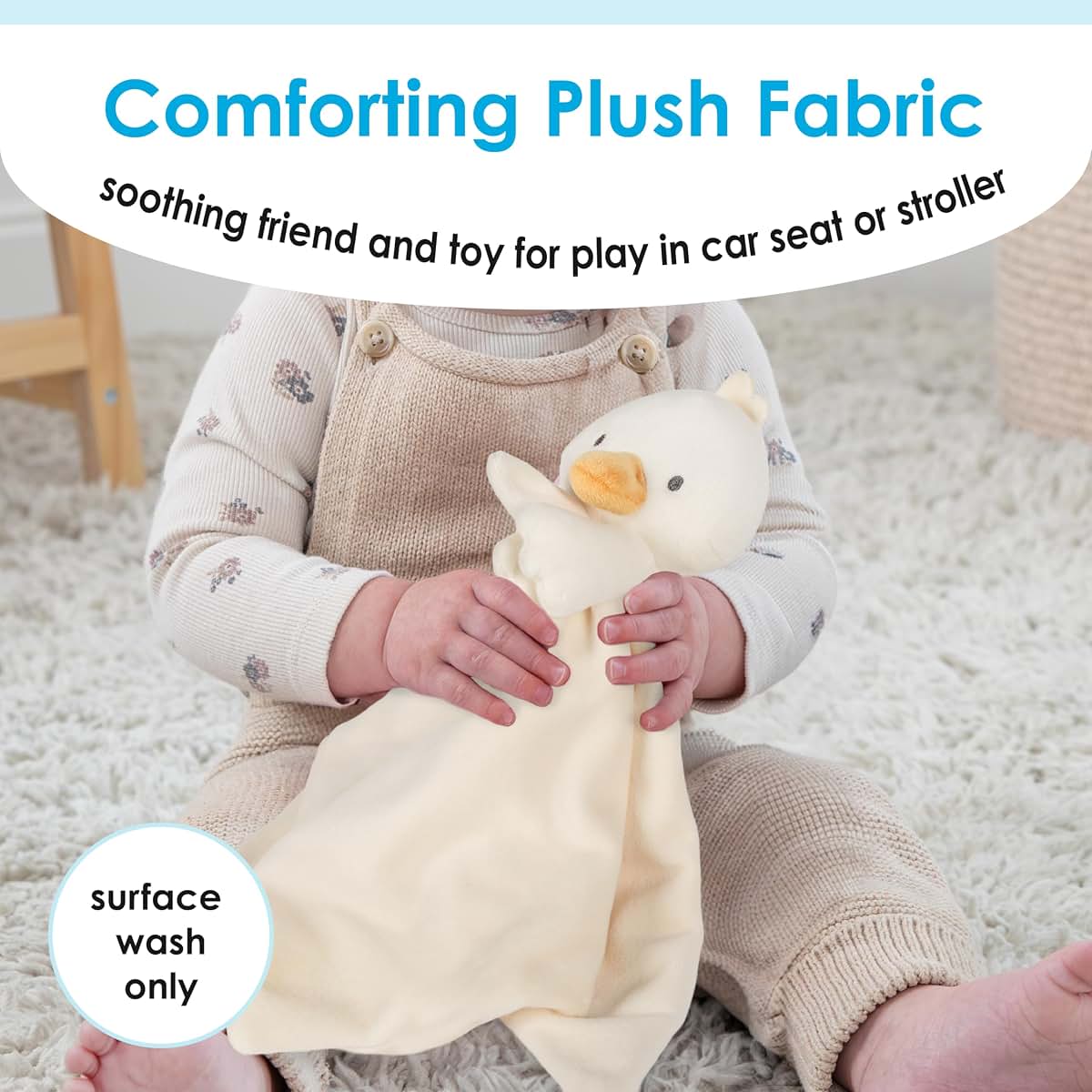 Kids Preferred Carter's Chick Duck Stuffed Animal Security Blanket Soft Yellow Baby Lovey Unisex Lovie Baby Gifts for (photo 4)