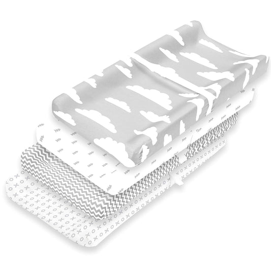 BaeBae Goods Changing Pad Cover – Premium Baby Changing Pad Covers 4 Pack – Boy or Girl Changing Pad Cover – Pure