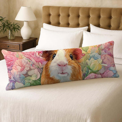 BabyOneStop Guinea Pig Floral Velvet Body Pillow Cover