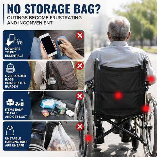 HHEQPKK Wheelchair Storage Bag For Golden Cricket Scooter