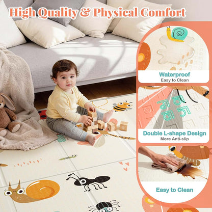Dewlia Foldable Baby Play Mat - Dragonfly 79x71 Inch (photo 4)
