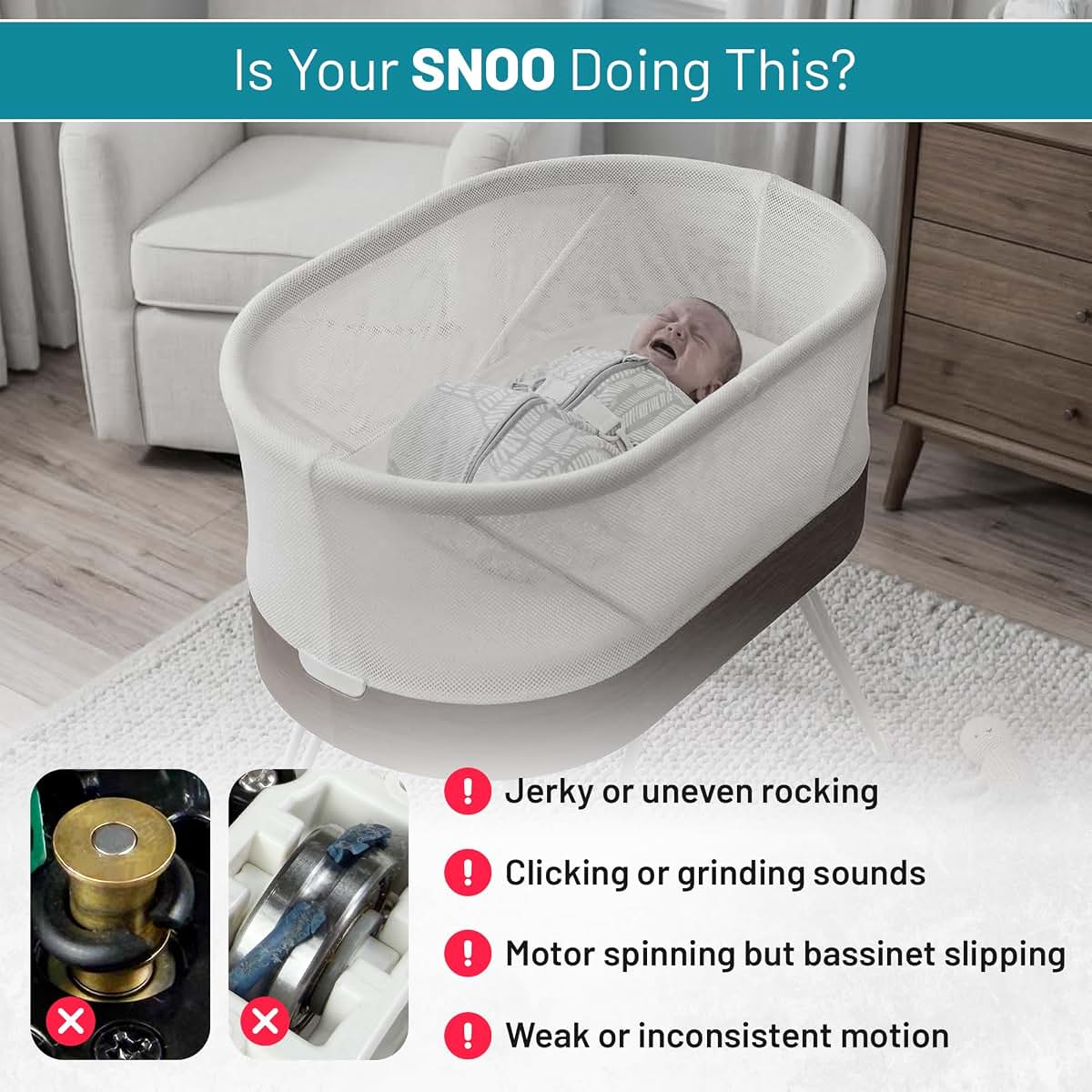 SnoozyFix O-Ring Repair Kit for Snoo Smart Sleeper Bassinet (O-Rings & Full Tool Set)
