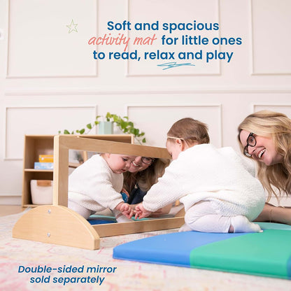 ECR4Kids SoftZone Turning Tiles Folding Activity Play Mat, 48in Square, Contemporary
