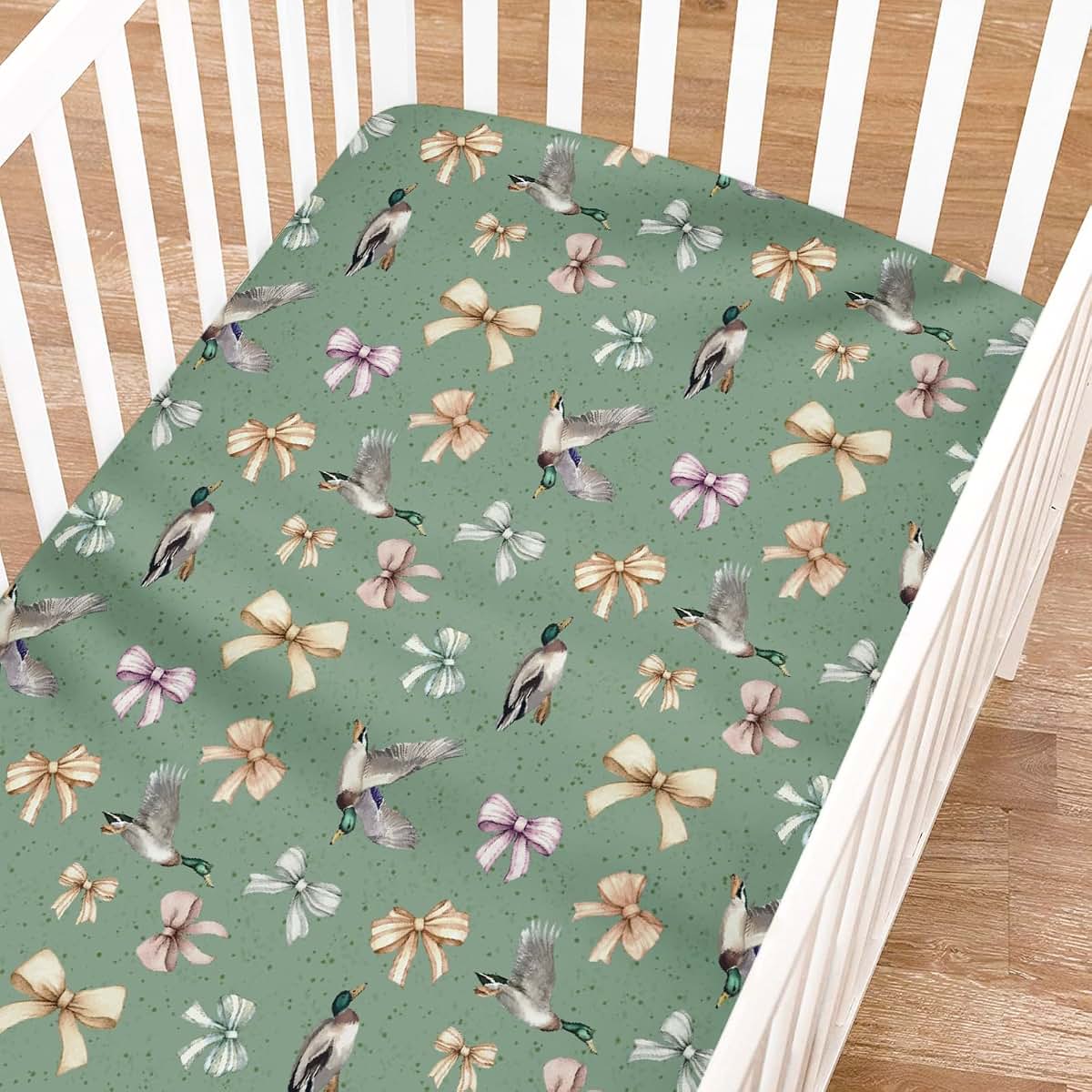 Kastlee Mallard Ducks Fitted Crib Sheet