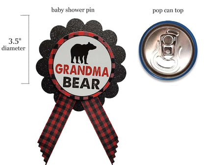 Amy's Bubbling Boutique Grandma Bear Pin Buffalo Plaid