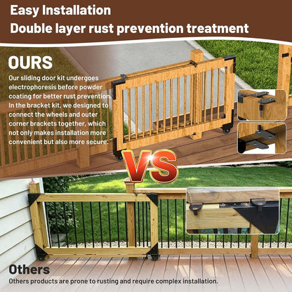KUQAE Sliding Gate Kit,Heavy Duty Gate Hardware Kit，Double Layer Rust Prevention (photo 4)
