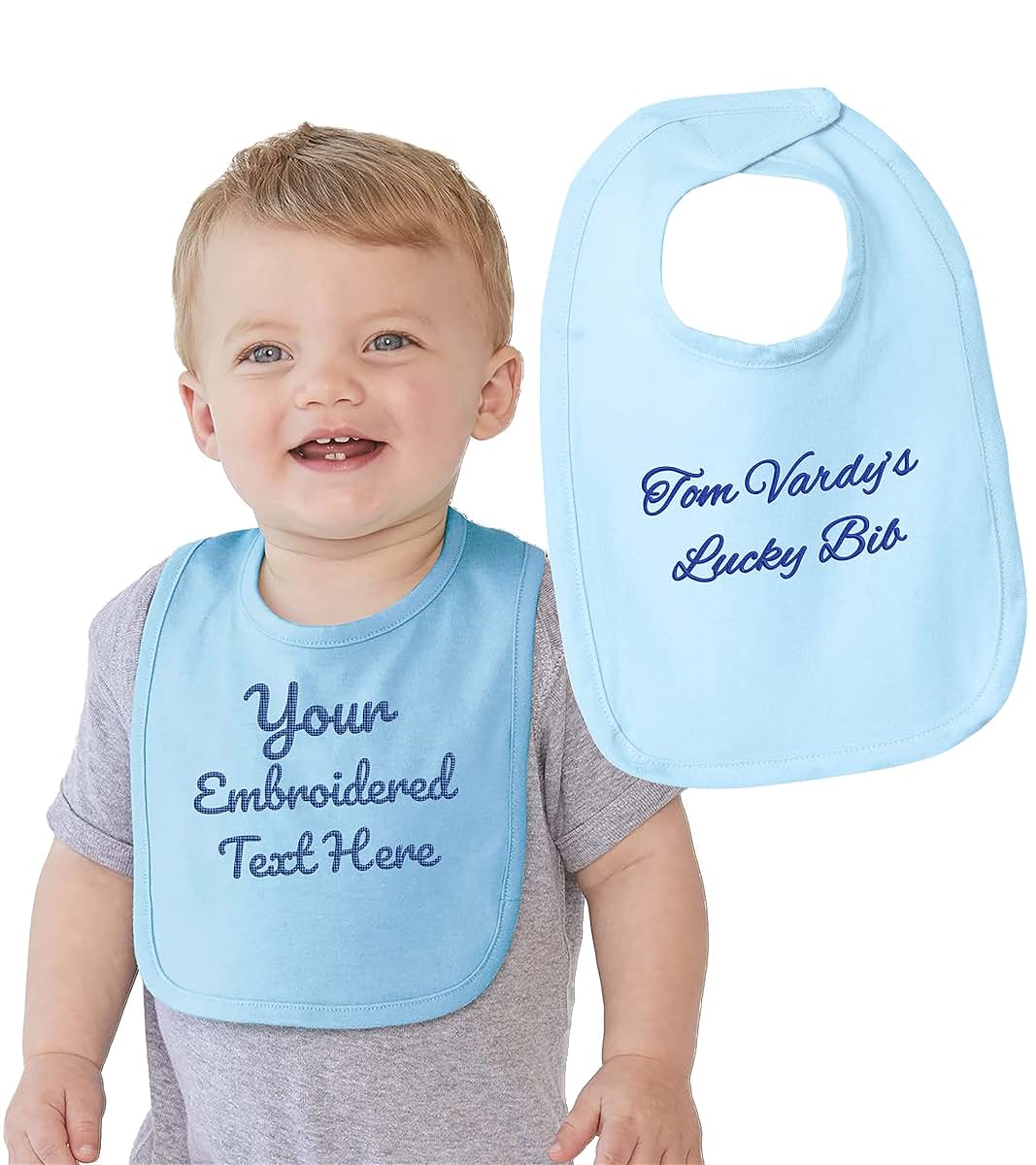 Printualist Personalized Baby Bib With Embroidered Text