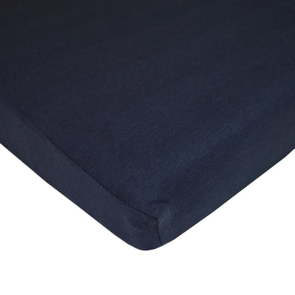 TL Care Supreme 100% Cotton Fitted Crib Sheet, Navy