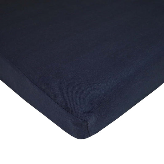 TL Care Supreme 100% Cotton Fitted Crib Sheet, Navy