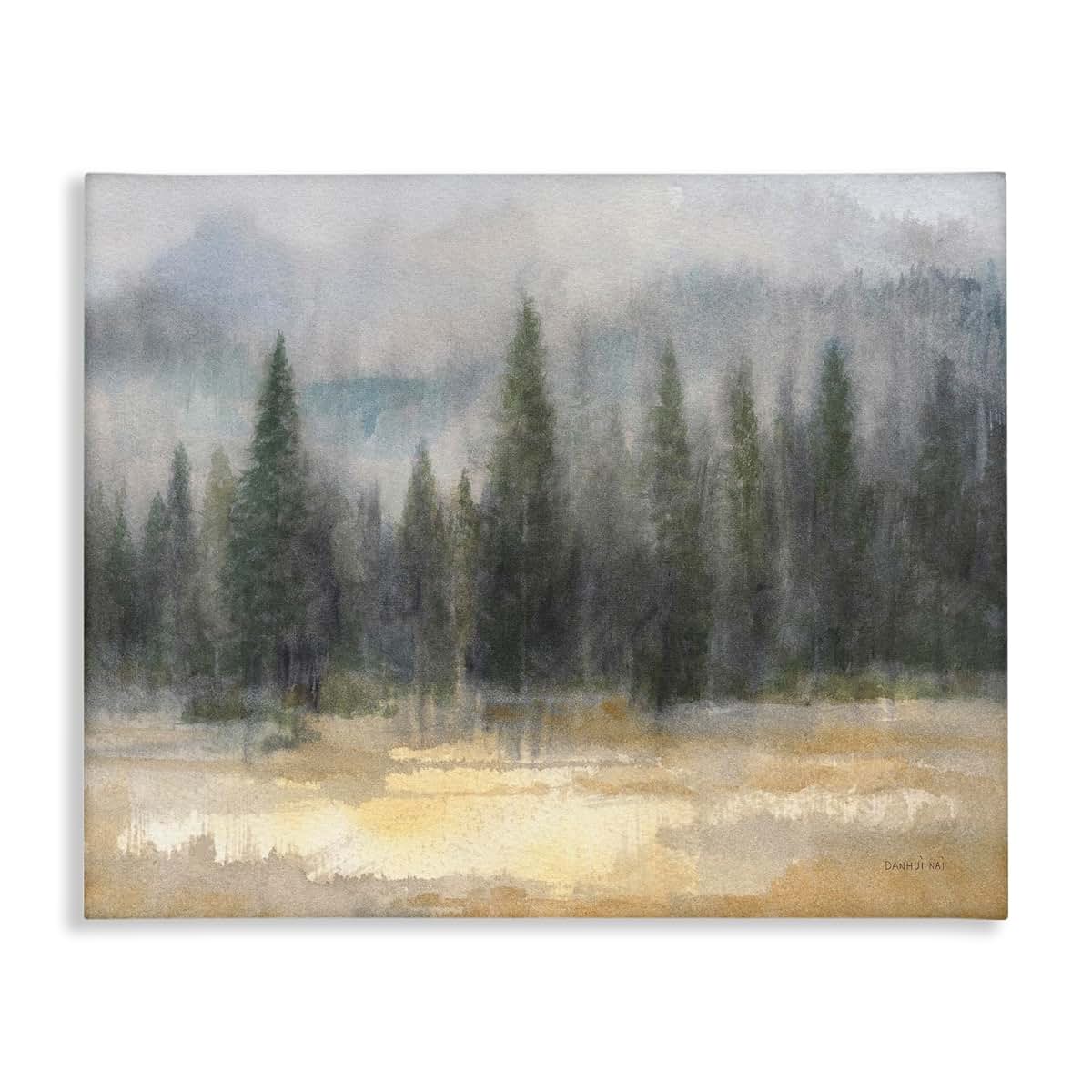 Stupell Industries Blurred Pine Tree Forest Canvas Wall Art 30 X 40 Inch