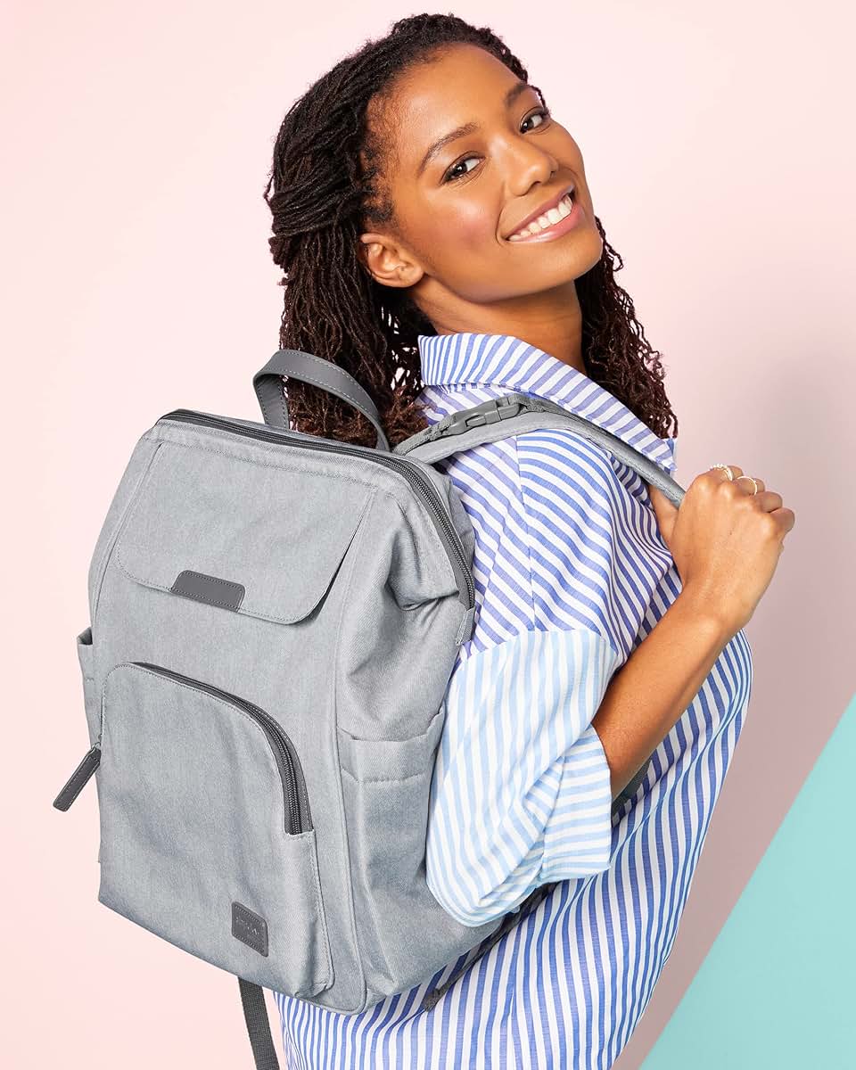 Simple Joys by Carter's Everyday Diaper Backpack in Grey (photo 4)