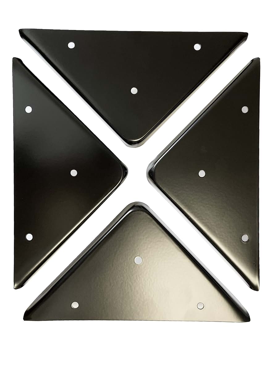 RBH Design Concepts Corner Protector, Rounded Corner Protector, Metal, Black, 4 Pack