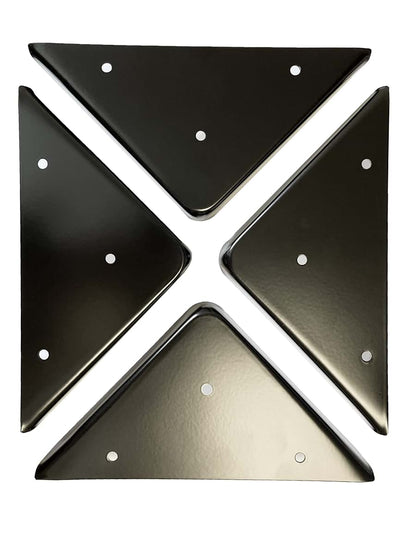 RBH Design Concepts Corner Protector, Rounded Corner Protector, Metal, Black, 4 Pack