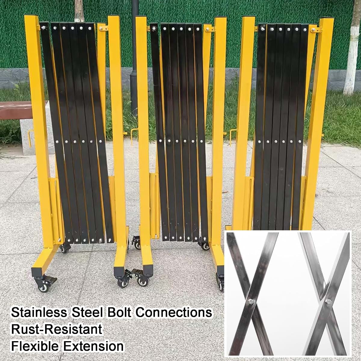Gdmepmu Retractable Folding Security Gate, 120x350cm Expandable Barrier (photo 4)