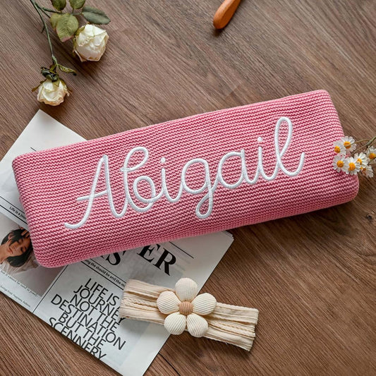 BabyOneStop Personalized Baby Blanket with Embroidered Name