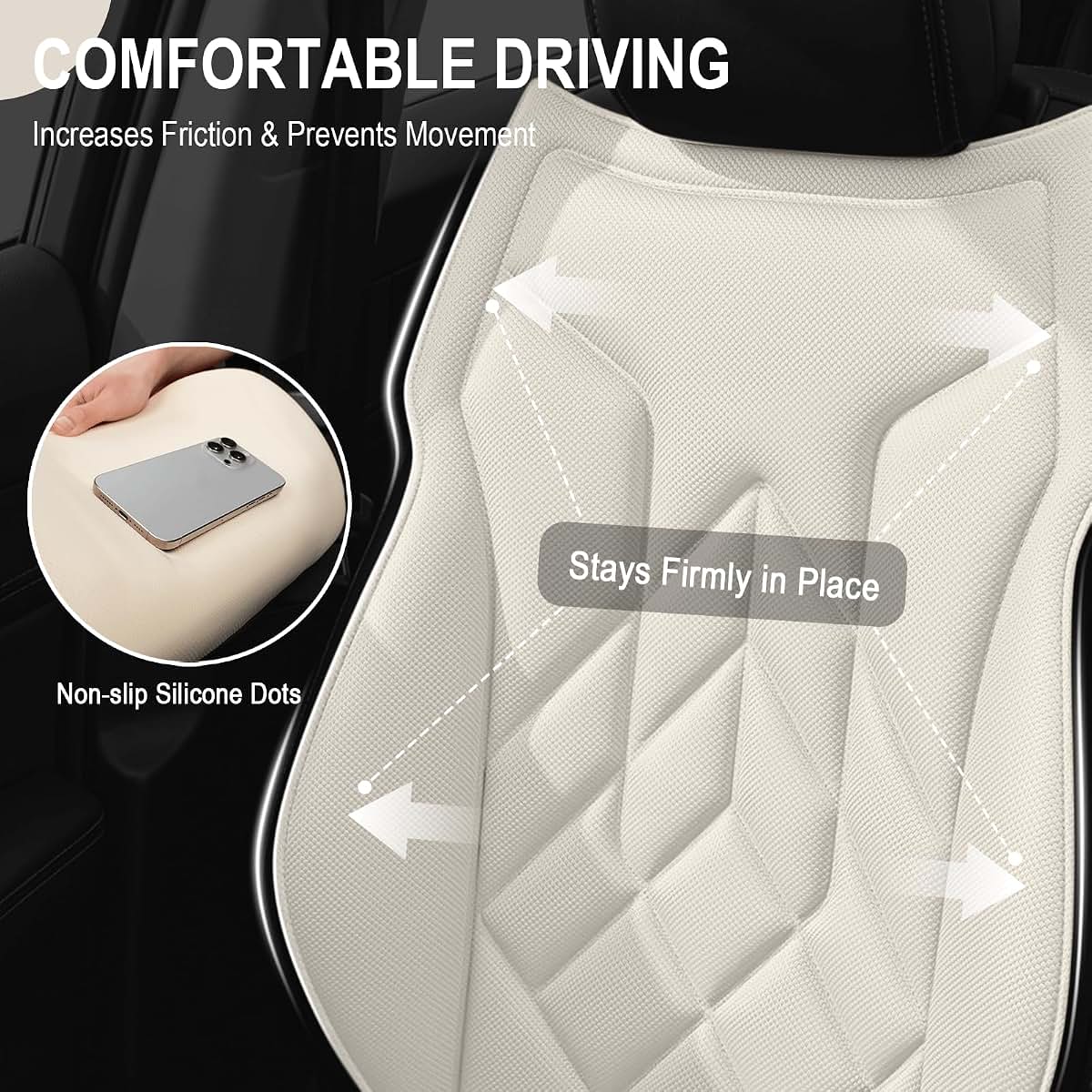 Niscarda Breathable Sporty Car Seat Protector – Beige (photo 4)