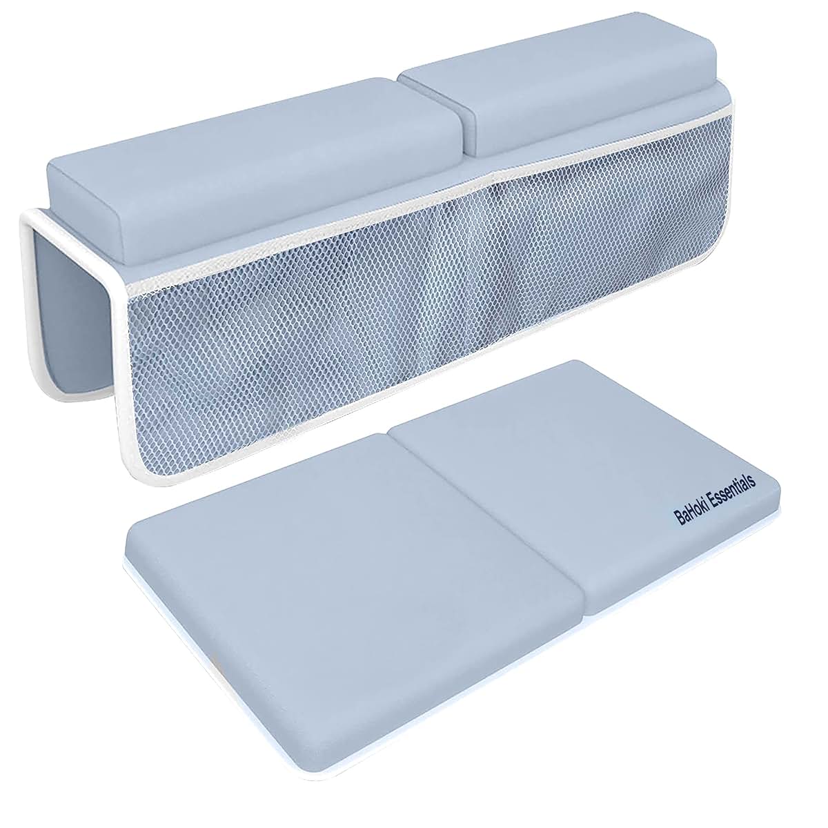Bahoki Essentials Bath Kneeler Set with Memory Foam Support and Mesh Organizer
