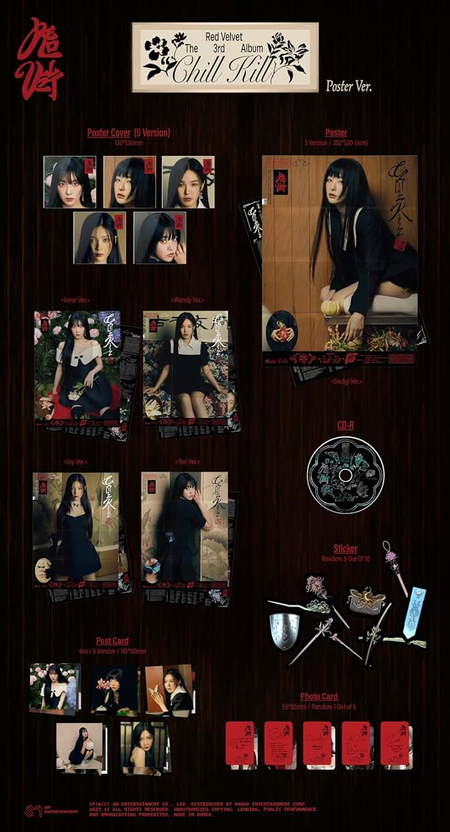 Red Velvet What A Chill Kill 3rd Mini Album Contents with Photocard and Tracking