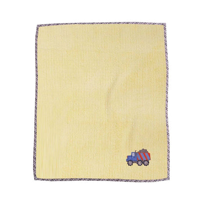 Bacati - Construction Multicolor Boys Plush Blanket (Yellow) (photo 2)