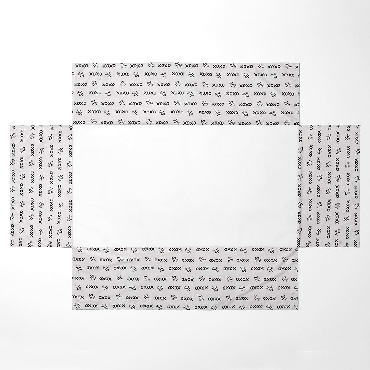 Bacati Love Cotton Percale Crib Skirt for Toddler Bed (Black)