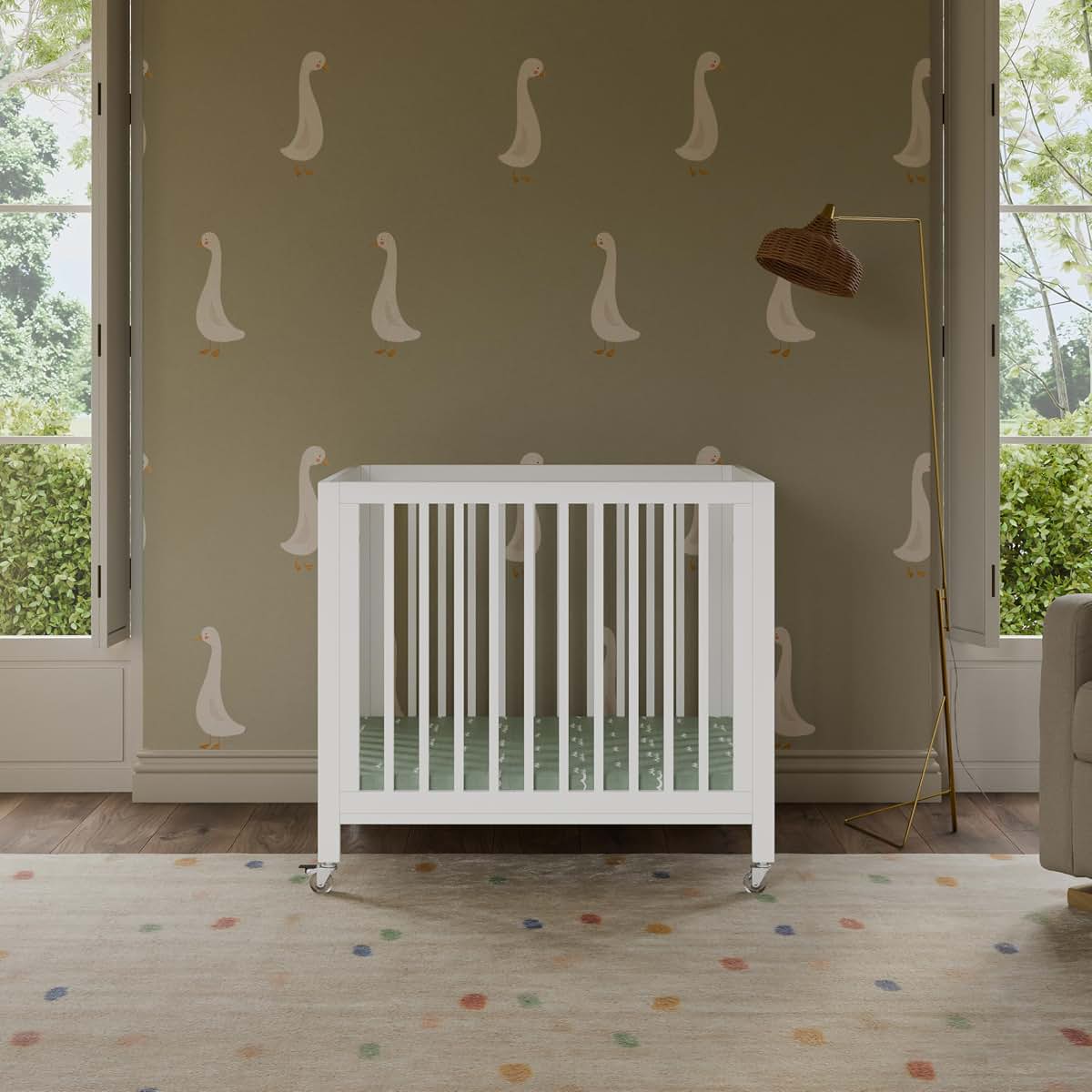 Babyletto Rolli All-Stages Midi Crib Conversion Kit In White, Portable And Adjustable