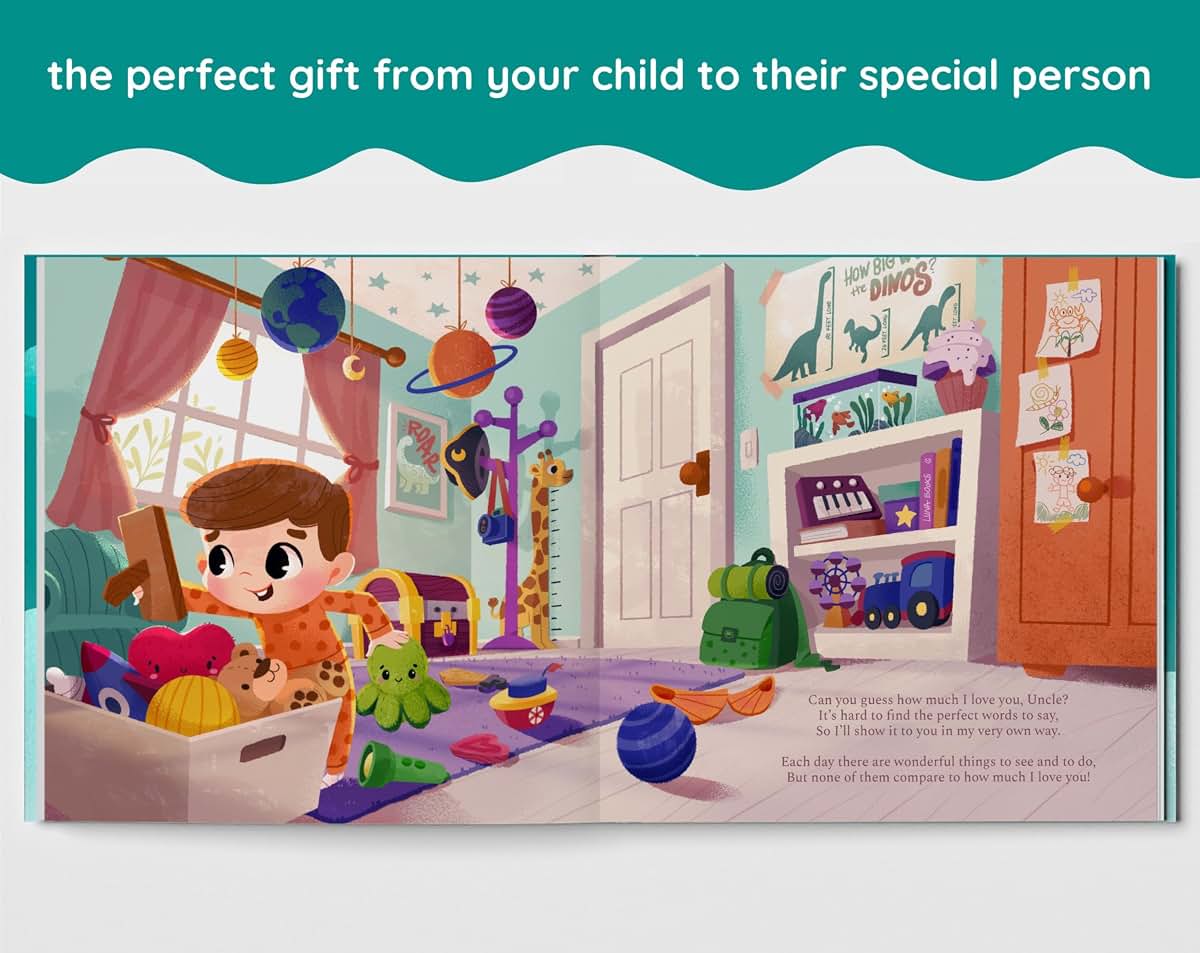 Luna Studios Guess How Much I Love You Uncle Personalized Children's Book (photo 3)