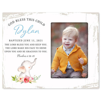 LifeSong Milestones Personalized Baptism Picture Frame for 4x6 Photos