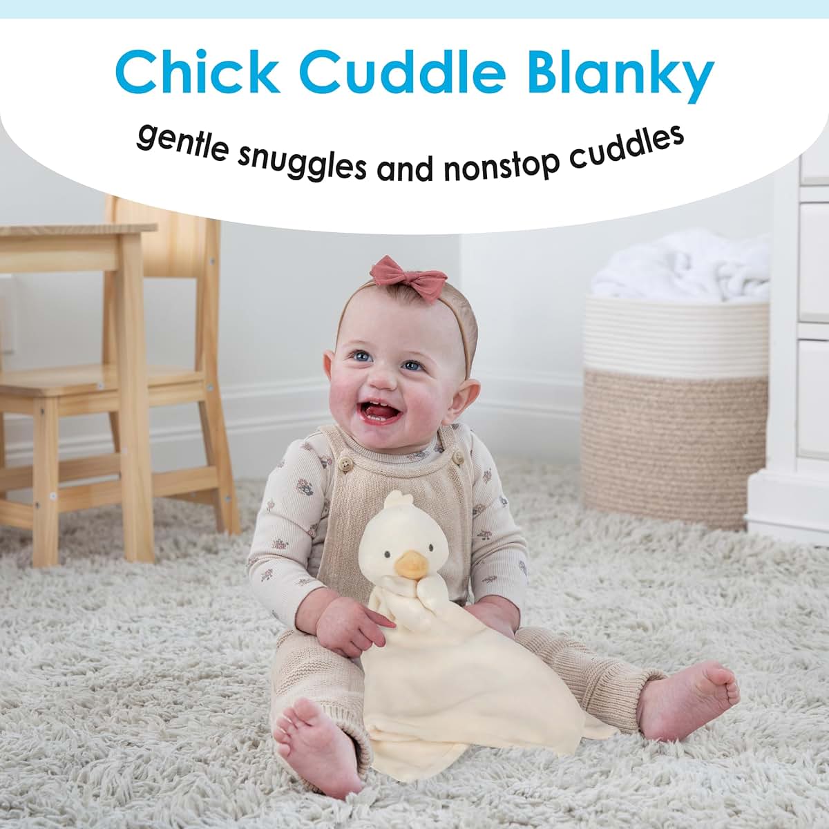 Kids Preferred Carter's Chick Duck Stuffed Animal Security Blanket Soft Yellow Baby Lovey Unisex Lovie Baby Gifts for (photo 2)