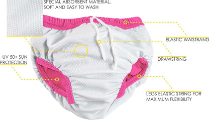 Cressi Babaloo Reusable Swim Diaper, Toddler 3T-4T 22-38 lbs, UV 50+ UPF, Unisex