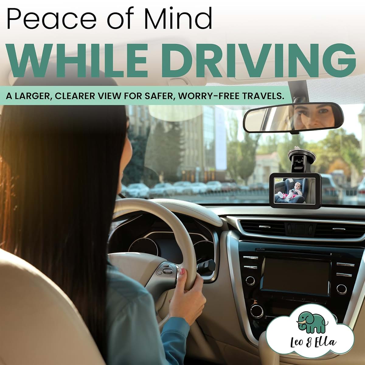 Leo&Ella Camio Wired Car Baby Camera and Monitor