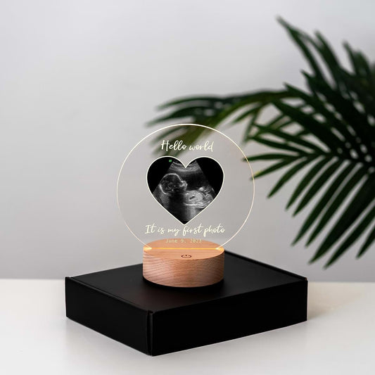 BabyOneStop Pregnancy Announcement Ultrasound Plaque Dad To Be Gift Baby Scan Acrylic Plaque