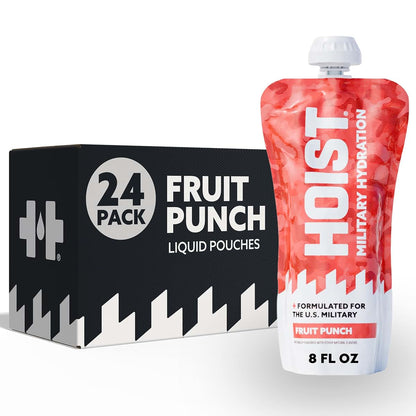 Hoist Fruit Punch Electrolyte Hydration Drink Pouches, 24-Pack