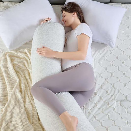 Sweet Home Collection Full Body Maternity Pillow in Silver