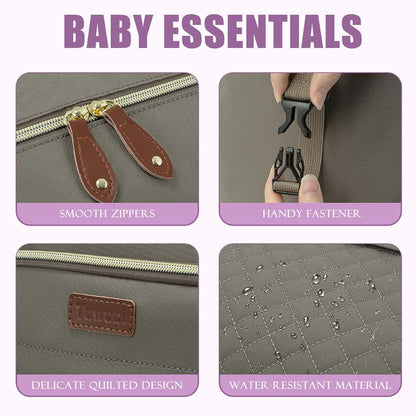 Tuwubi Diaper Bag Tote With Pacifier Case