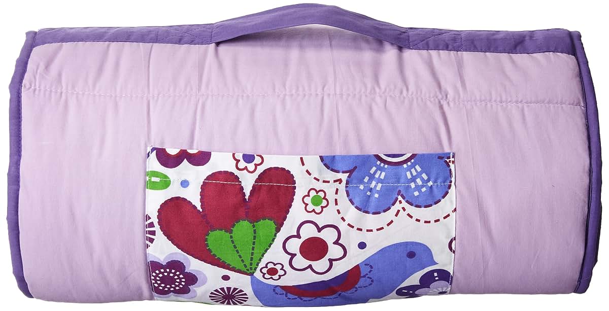 Bacati Botanical Sanctuary Multicolor Purple Soft Nap Mat (photo 3)