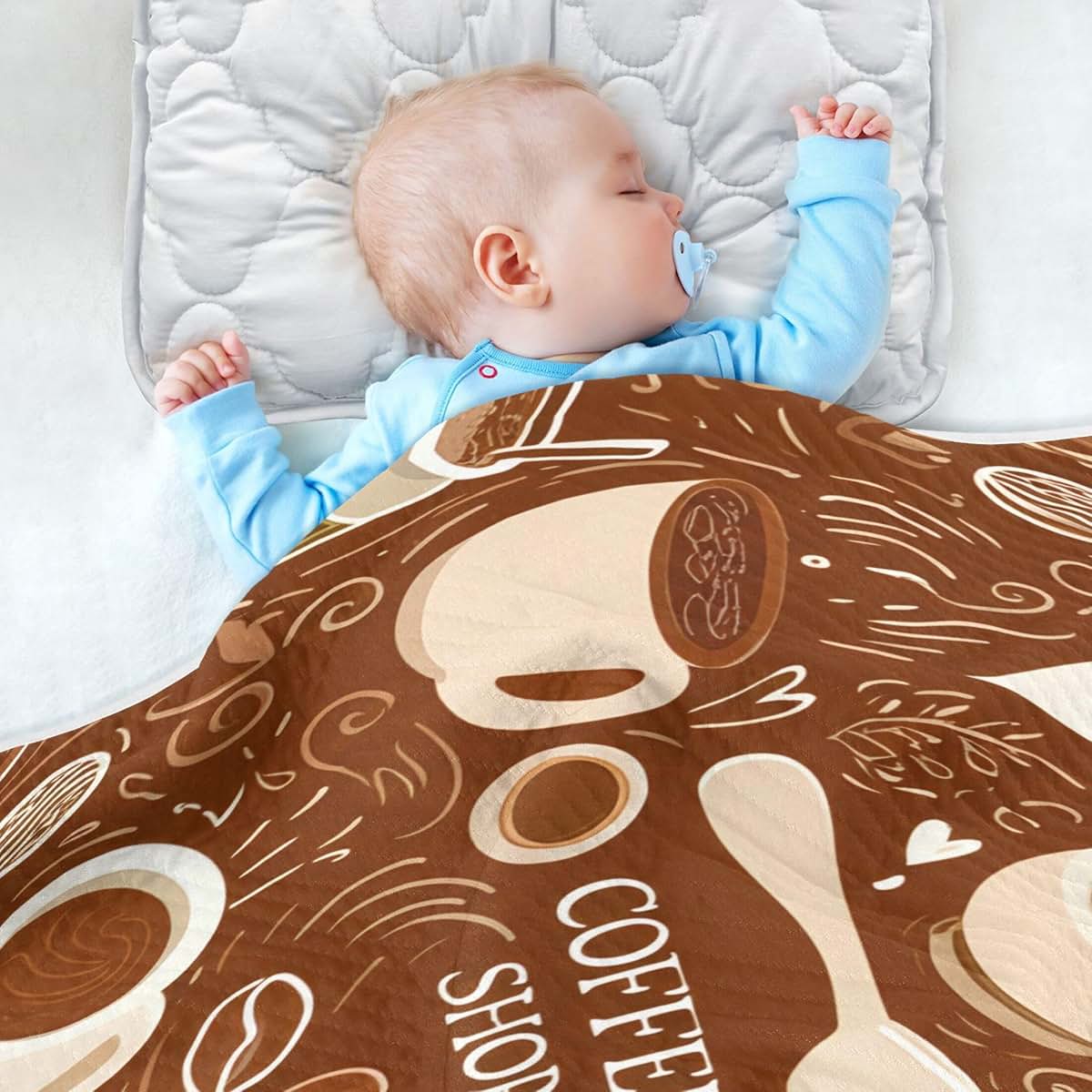Burbuja Coffee Cups Baby Blanket 30x40 in