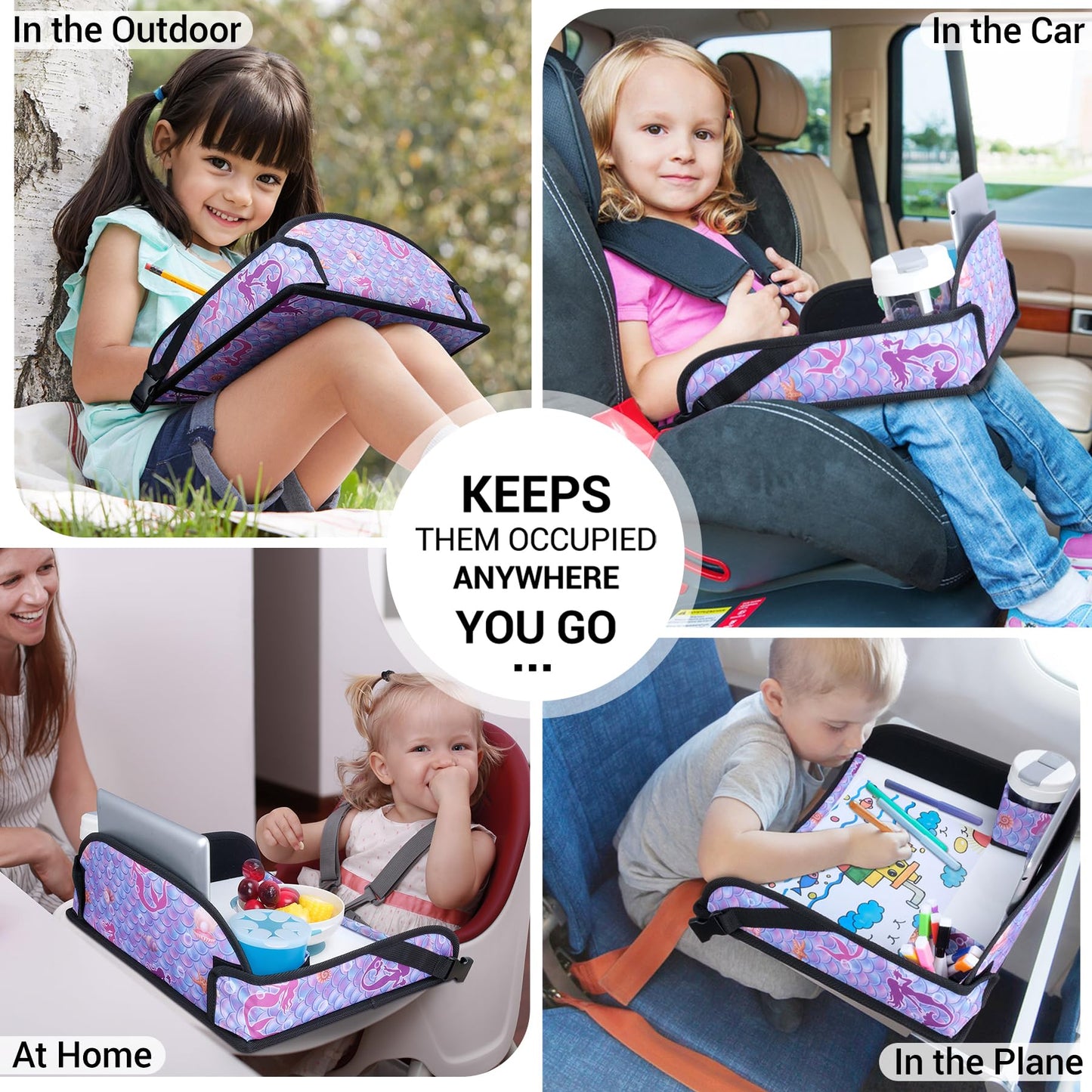 Coolbebe Kids Travel Tray Mermaid