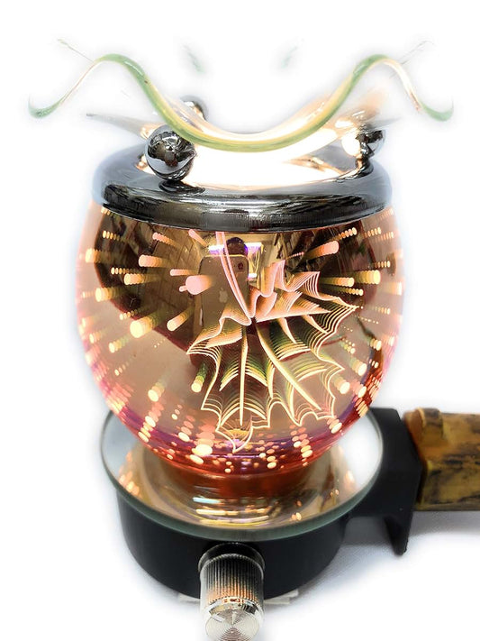 Chic Design Navillus 3D Leaves and Fireworks Night Light Oil Warmer