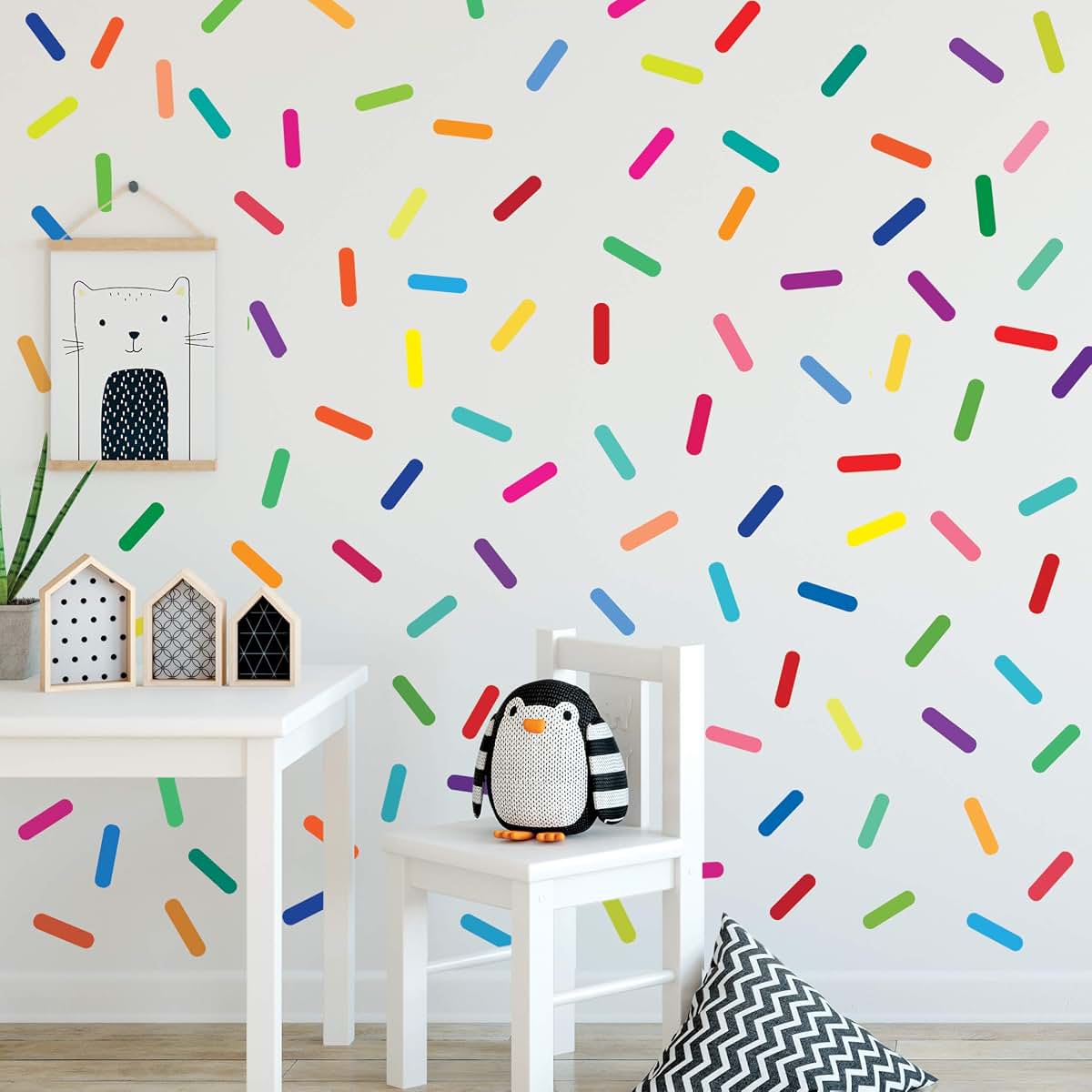 Wall Dressed Up Rainbow Sprinkles Wall Stickers