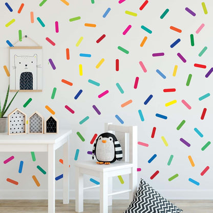 Wall Dressed Up Rainbow Sprinkles Wall Stickers