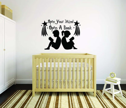 All Things Valuable Open Your Mind Book Reading Wall Sticker