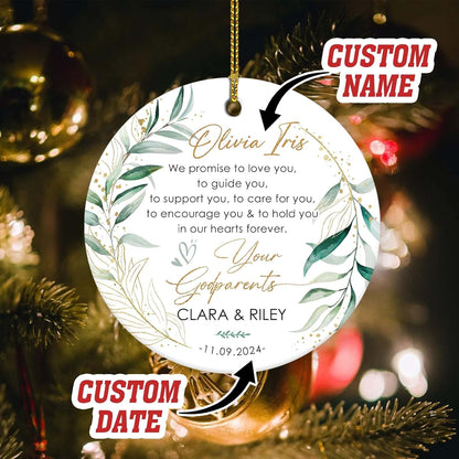LovelyGifts99 Personalized Godparent Ornament