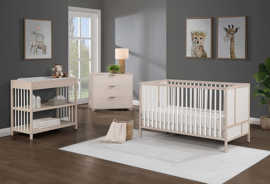Suite Bebe Pixie Finn 3-in-1 Crib in Washed Natural/White