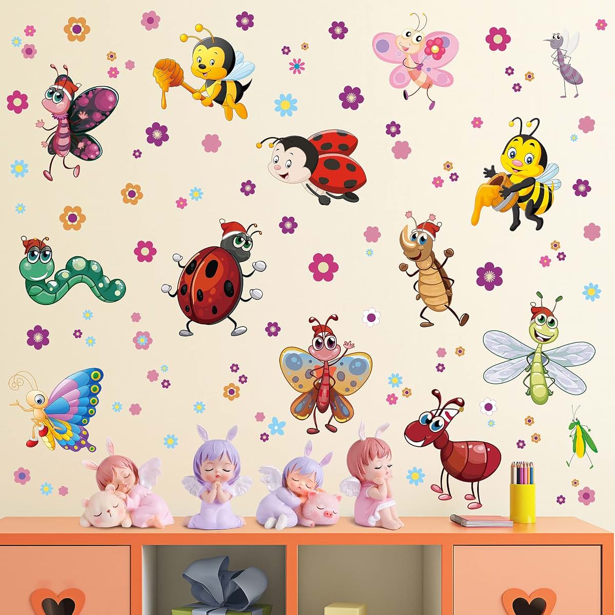 LiveGallery Cartoon Insect Wall Sticker Decals