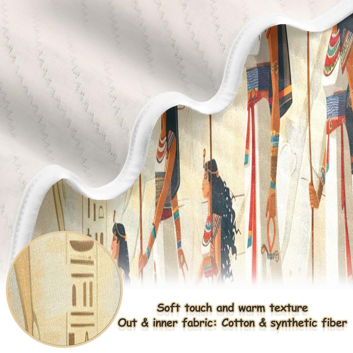 Yuxiz Ancient Egyptian Cotton Baby Blanket, 30x40 Inch
