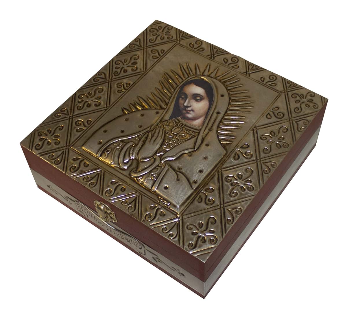 San Rafael Arcangel Premium Virgin of Guadalupe Baptism Kit - Includes Candle, Towel, Shell, Rosary - Catholic
